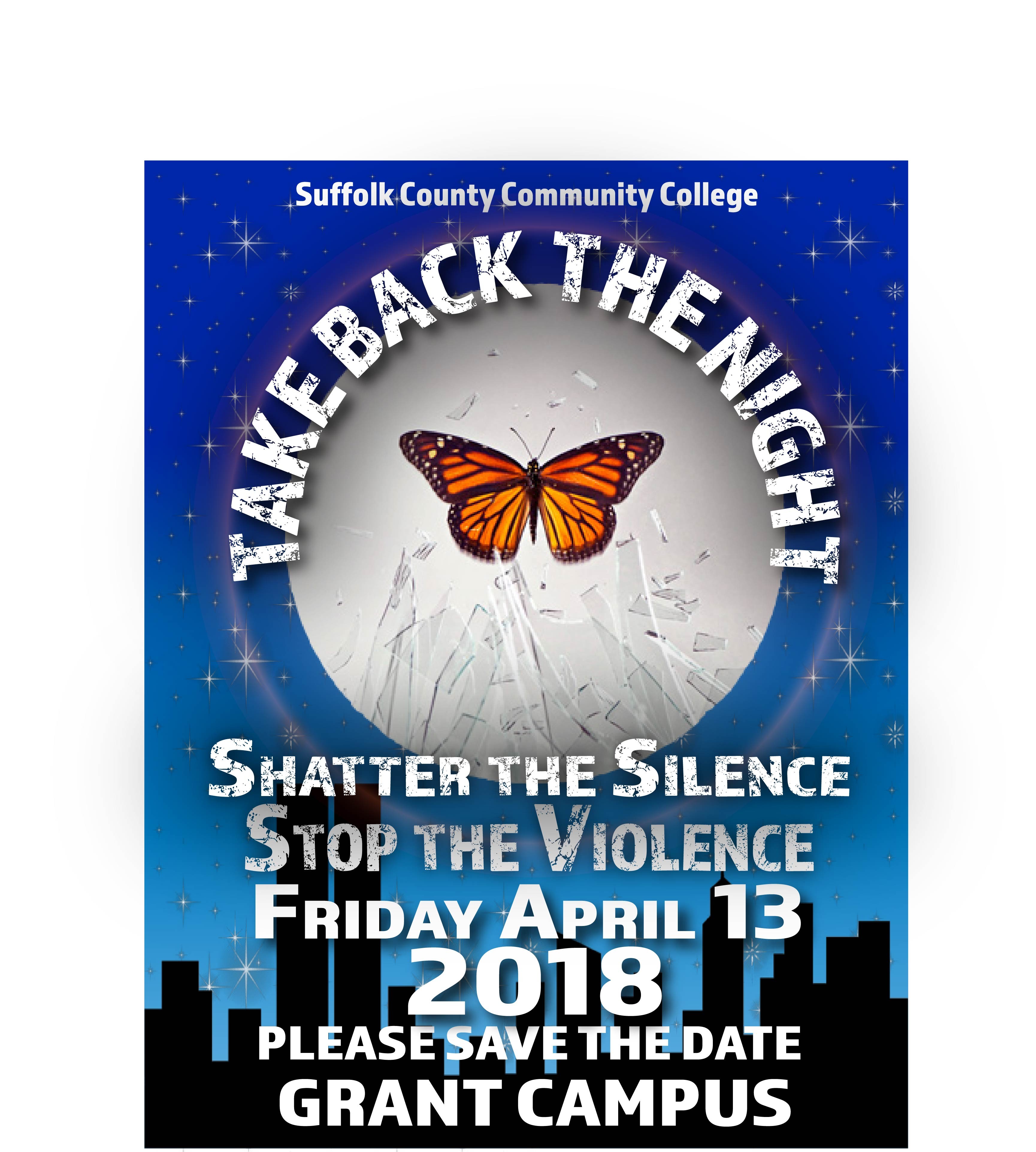 Take Back the Night - Save the Date Announcement for April 13, 2018