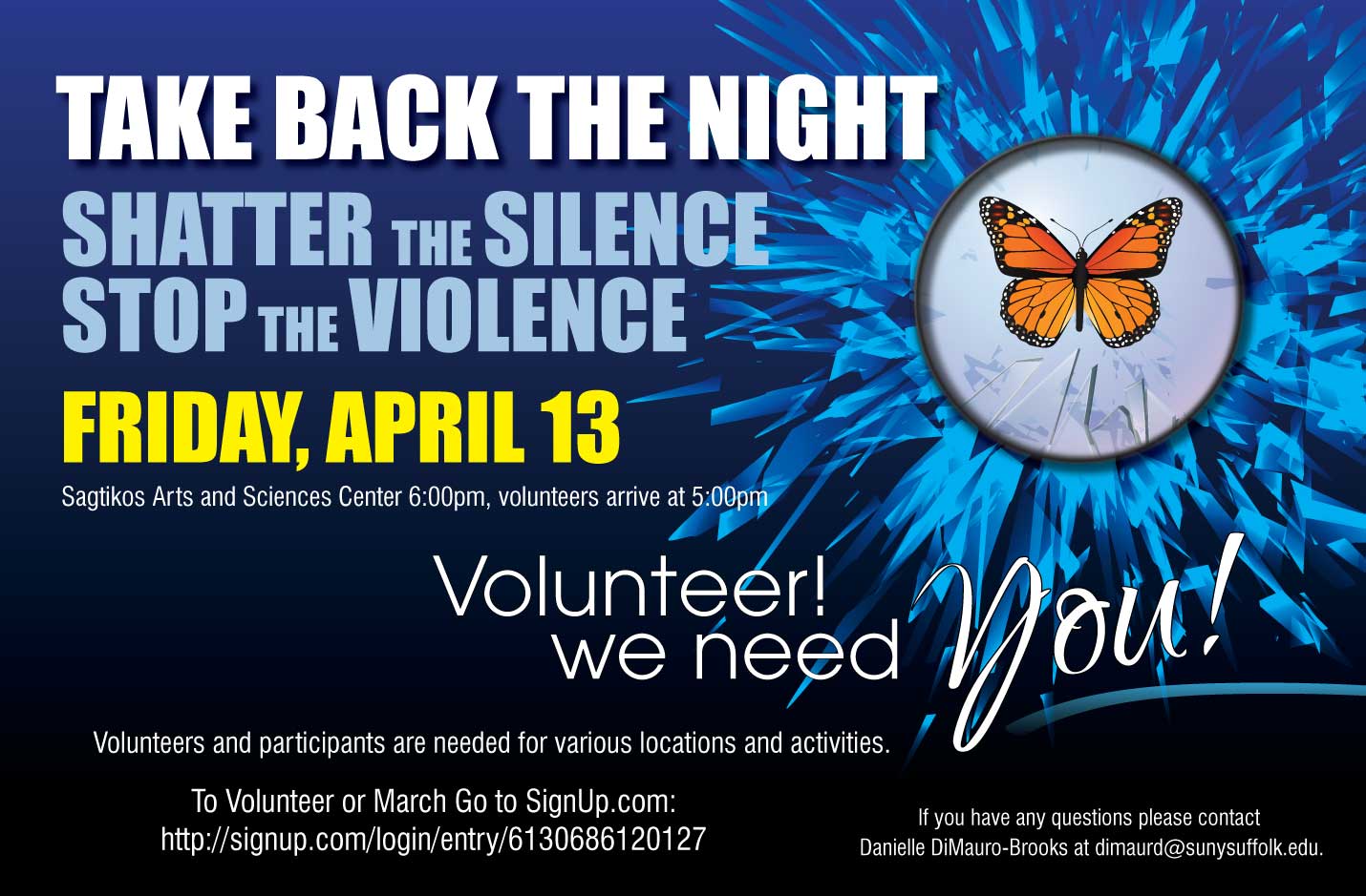 Take Back the Night - April 13, 2018 Event Flyer
