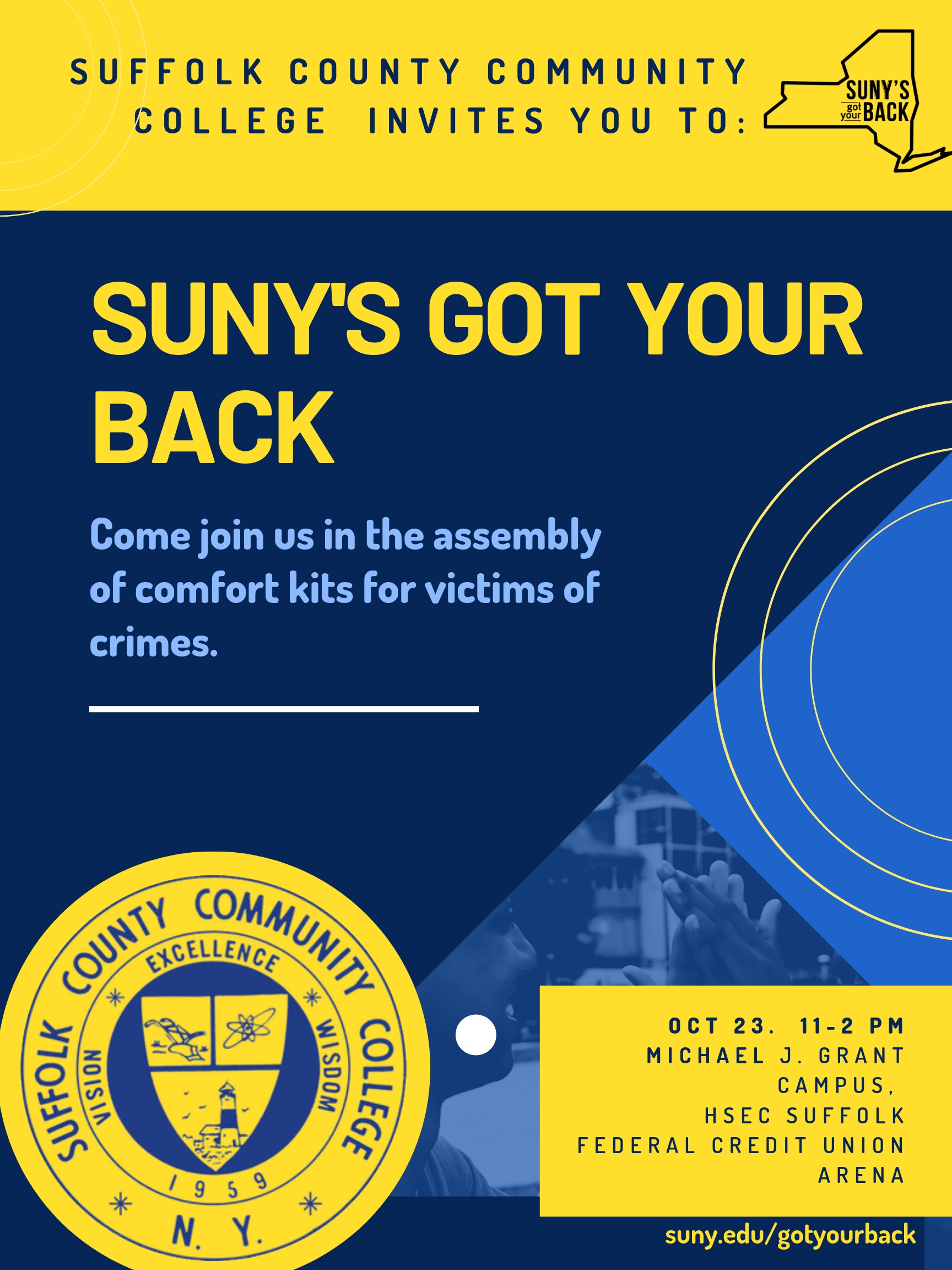 SUNY Got Your Back Event - October 23, 2019 Flyer
